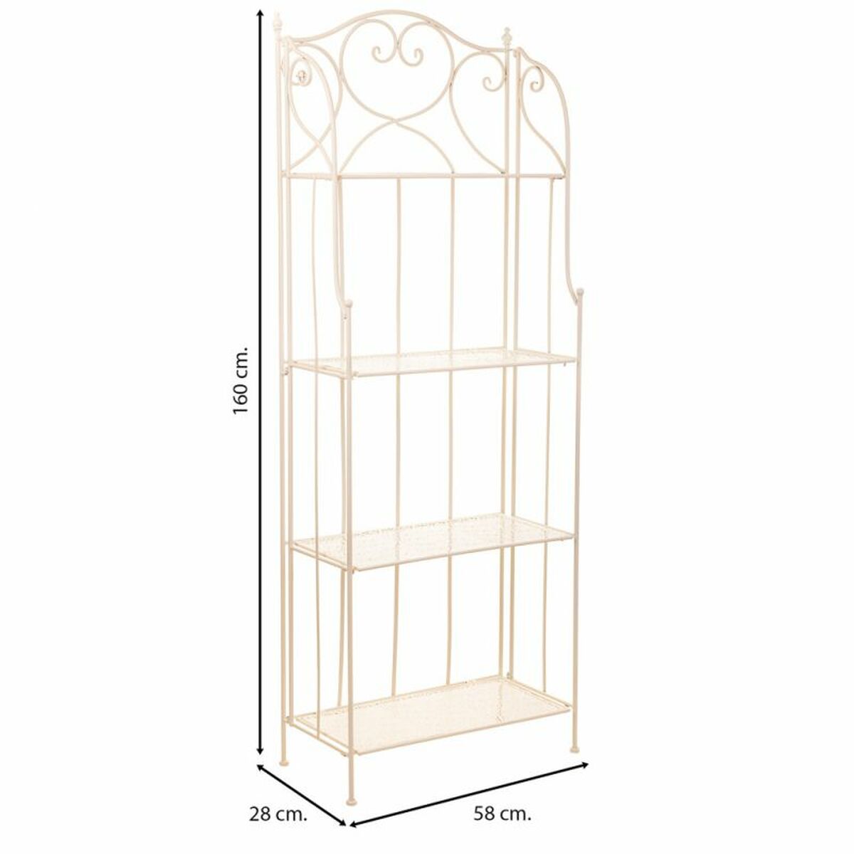 Bokhylla Alexandra House Living Vit Metall Järn 28 x 70 x 28 cm - 4