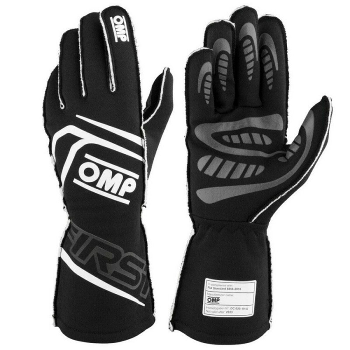 Karting Gloves OMP MY2025 Svart FIA 8856-2018