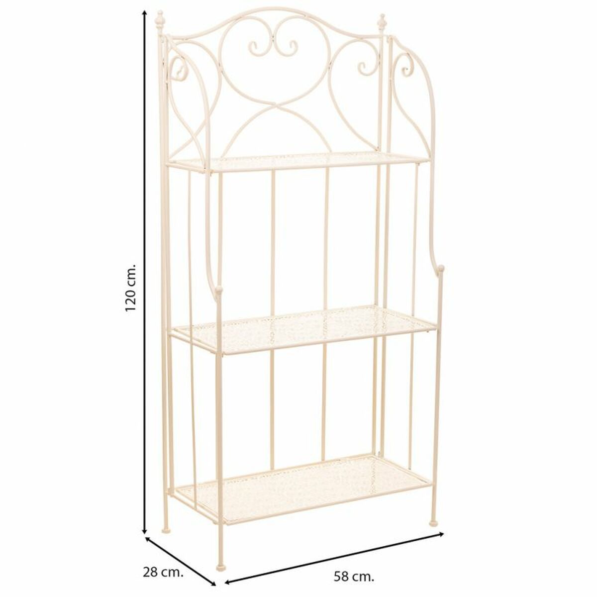 Bokhylla Alexandra House Living Vit Metall Järn 30 x 70 x 30 cm - 4