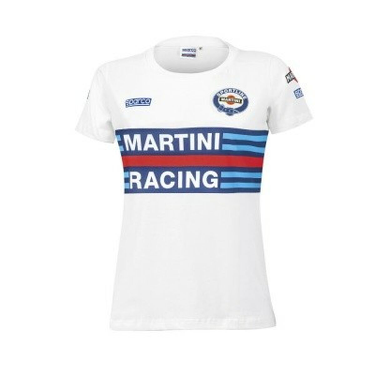 T-shirt med kortärm Dam Sparco Martini Racing Vit