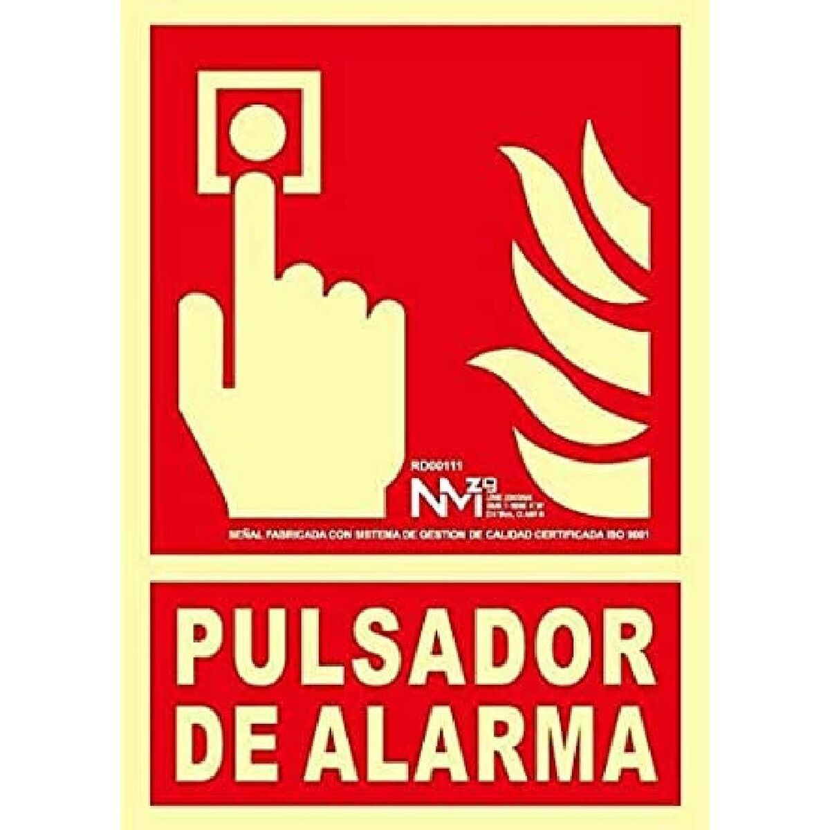 Skylt Normaluz No utilizar en caso de incendio PVC - 2