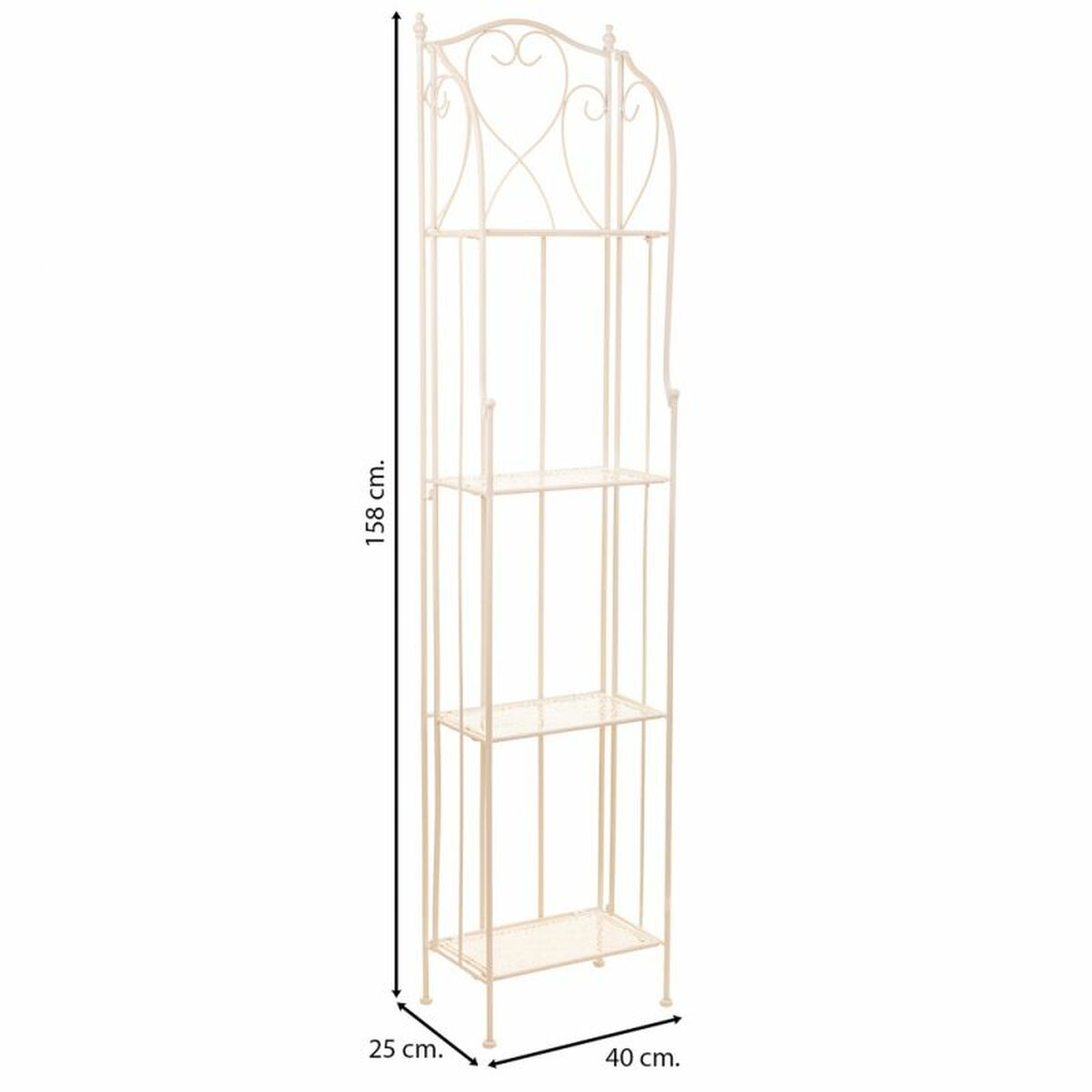 Bokhylla Alexandra House Living Vit Metall Järn 25 x 90 x 30 cm - 4