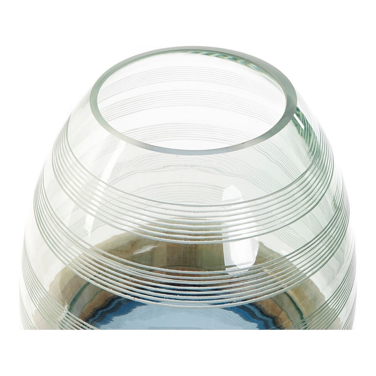 Vas DKD Home Decor Blå Mint Trä Glas Modern (21 x 21 x 43 cm) - 6