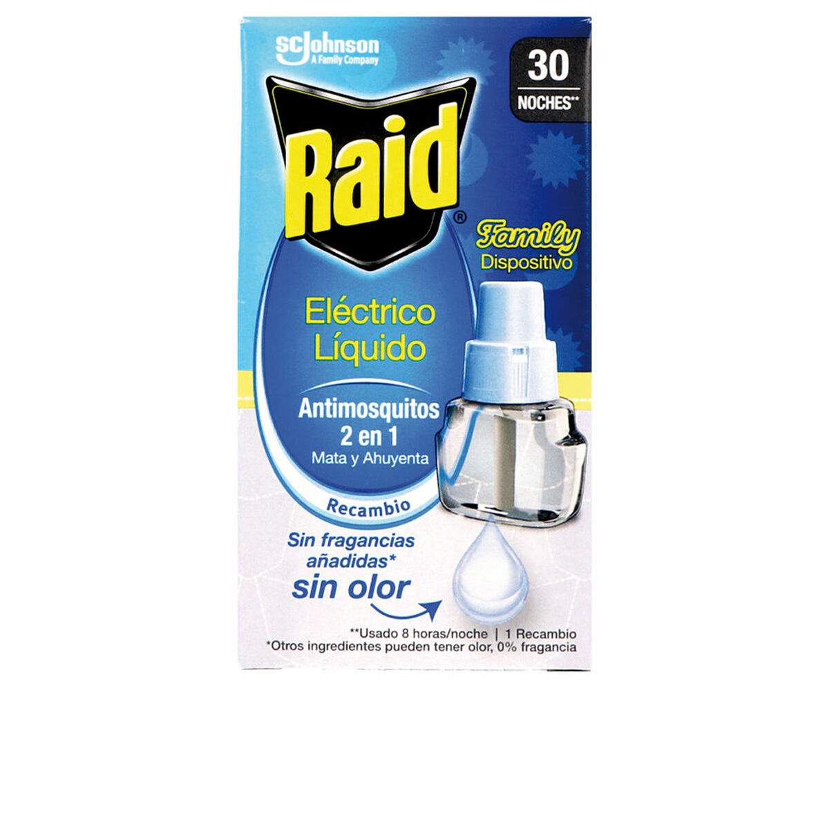 Anti-myggrefill Raid Family Antimosquitos 30 Natt - 2