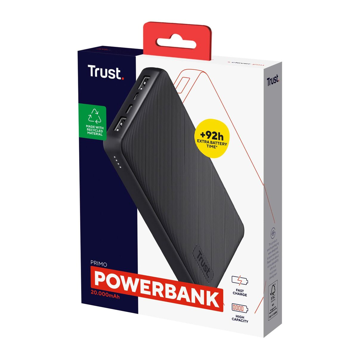 Power Bank Trust Primo Svart 20000 mAh - 5