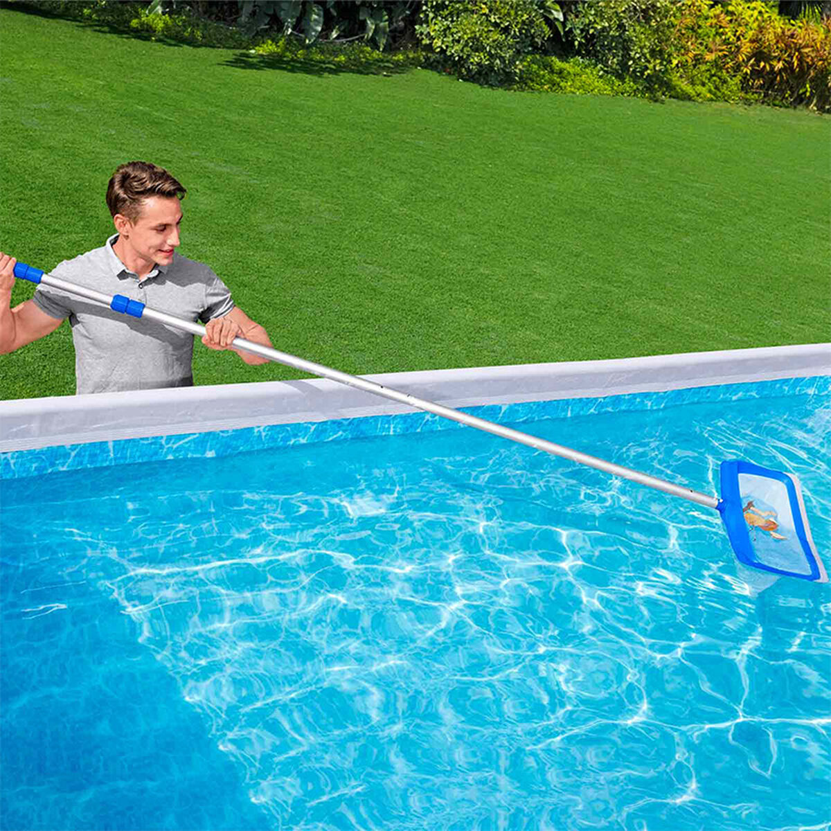 Bestway Aluminium Stång Pool Teleskop 457 cm Retraktabel Trädgård 58702 - 10
