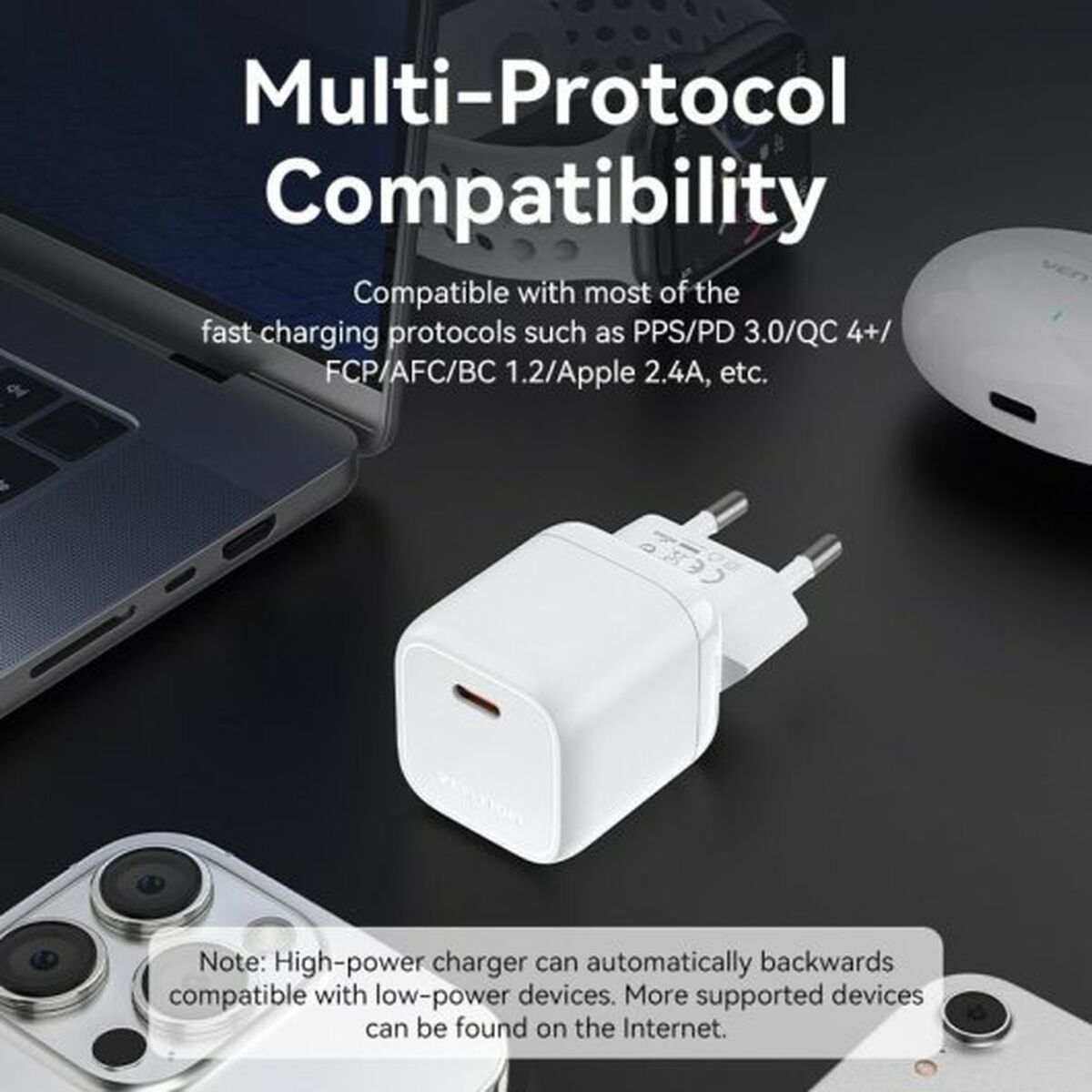 Väggladdare Vention FAKG0-EU Grön 30 W USB-C - 7