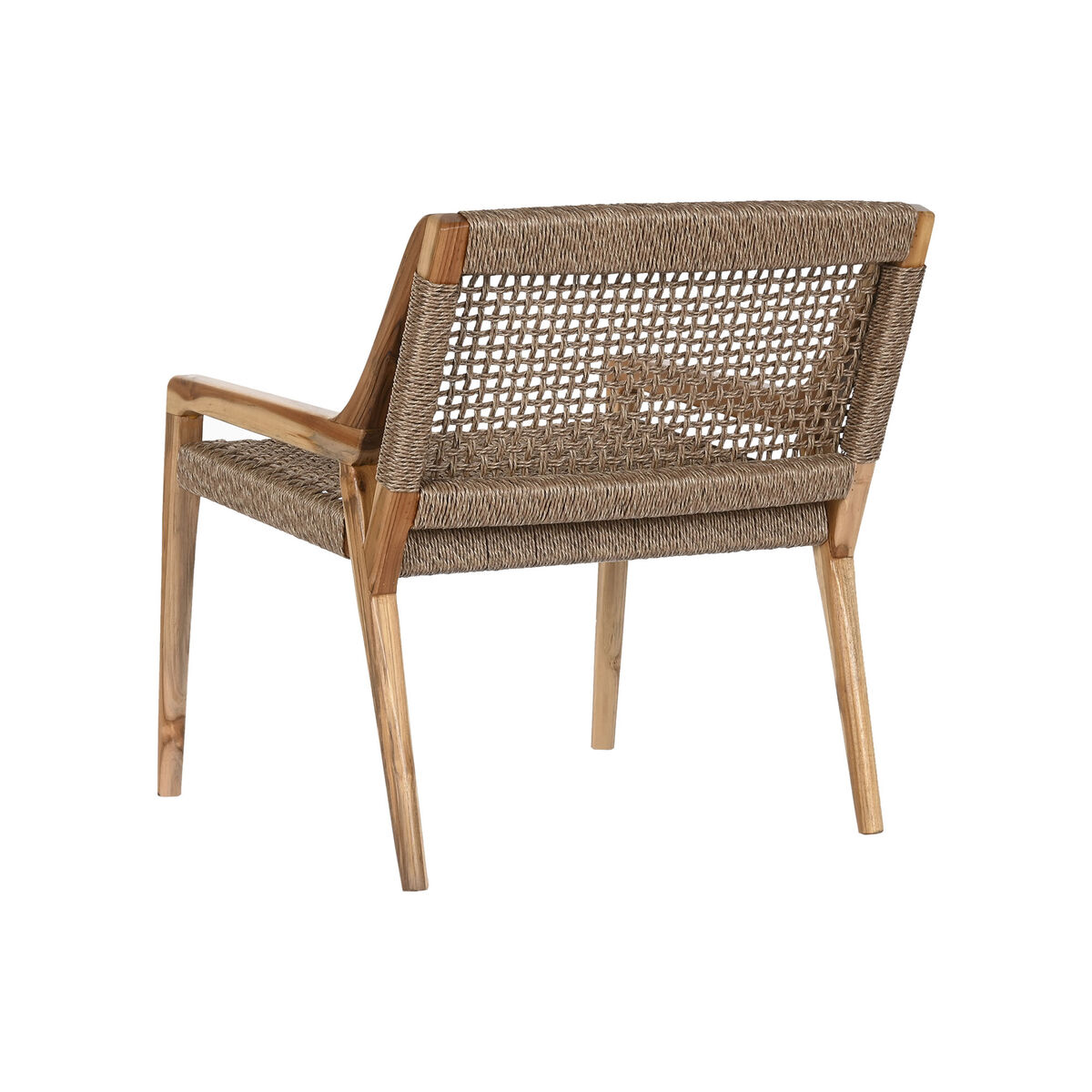 Fåtölj Home ESPRIT Brun Teak Syntetisk fiber 65 X 62 X 72 CM - 3