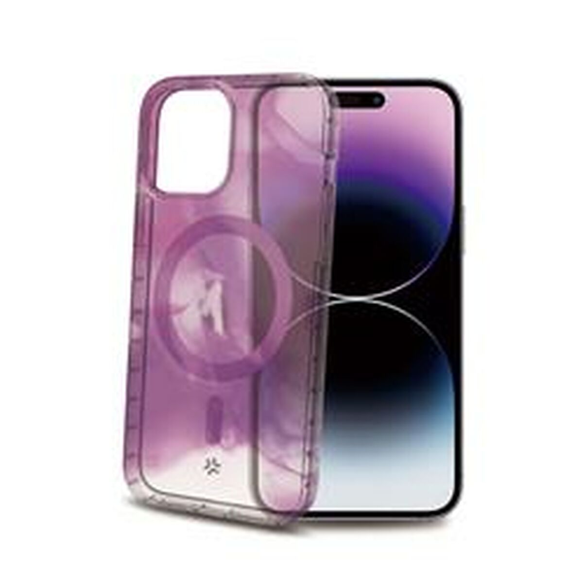 Mobilfodral Celly iPhone 15 Pro Max Purpur Transparent