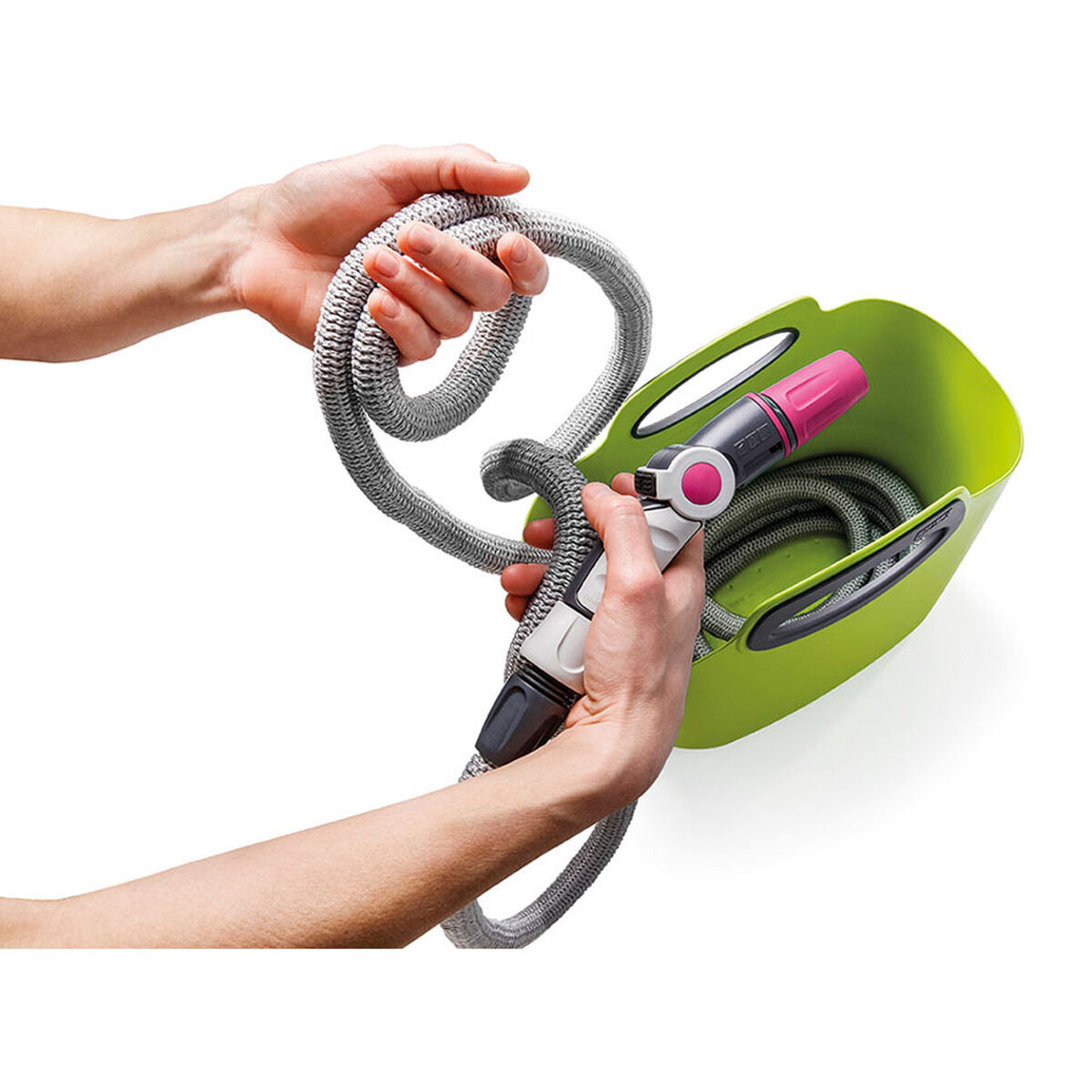 Slang med tillbehörssats GF Garden Aquapop gf80287603 Utdragbar Korg Lime Plast 30 m - 2