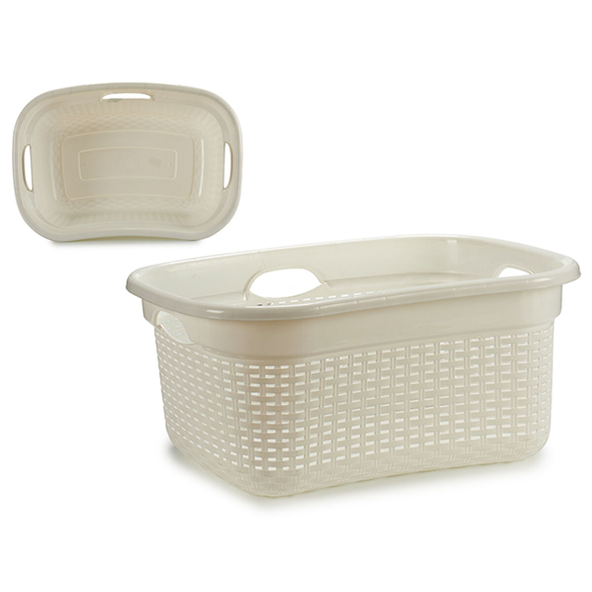 Korg Vit Plast 25 L 42,5 x 25,5 x 63,5 cm (12 antal) - 2
