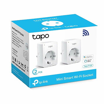Smartkontakt OR: Intelligent Kontakt TP-Link P100 2900W Wi-Fi 220 V 220-240 V 13 A 10 A Vit (2 uds)