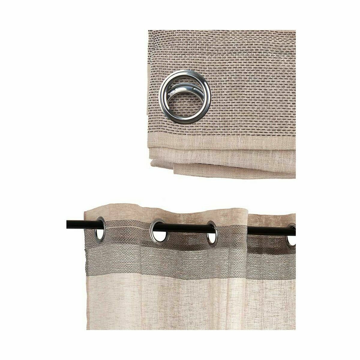 Gardin Beige Grå 140 x 0,1 x 260 cm (6 antal) - 4