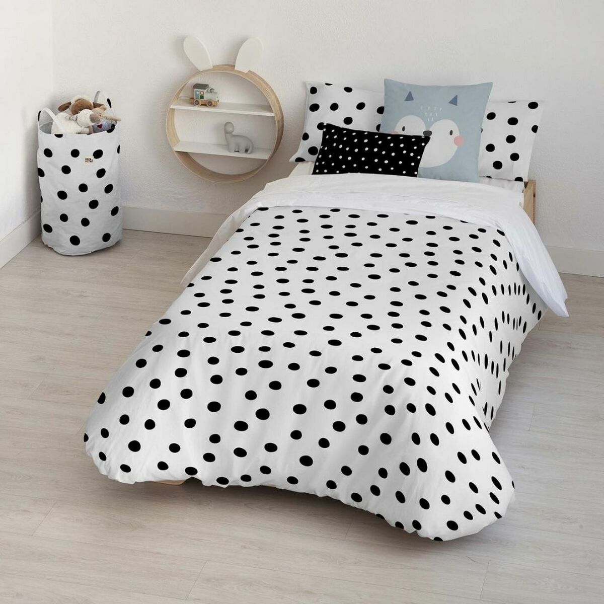 Täckslagsset Kids&Cotton Kibo Svart 155 x 220 cm
