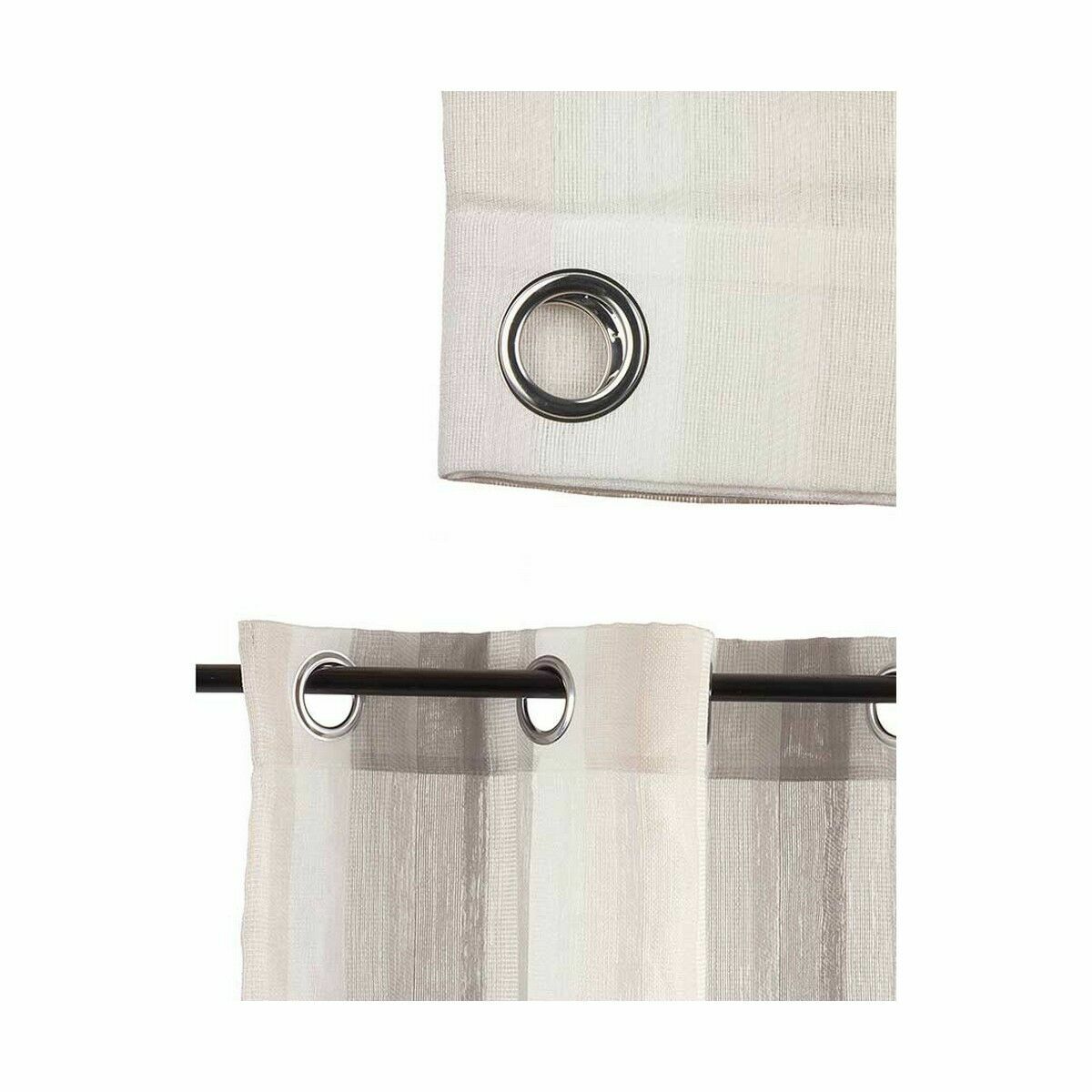 Gardin Ränder Beige Lax 140 x 0,1 x 260 cm (6 antal) - 2