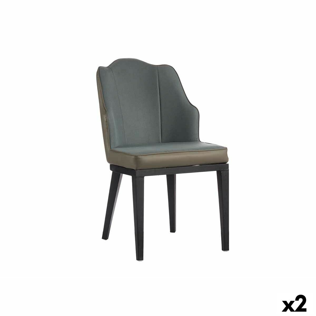 Fåtölj Skal Blå Svart Grå Stål 48 x 88 x 60 cm (2 antal)