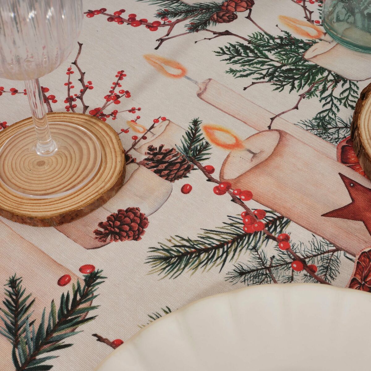 Fläckresistent bordsduk i harts Belum Christmas Multicolour 250 x 150 cm - 4