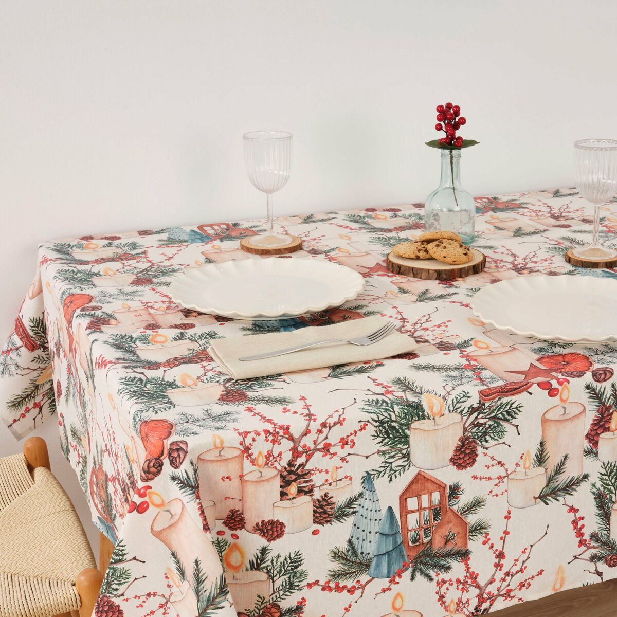 Fläckresistent bordsduk i harts Belum Christmas Multicolour 250 x 150 cm - 2