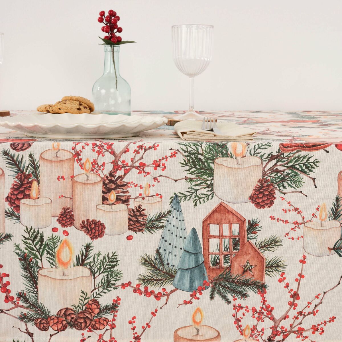 Fläckresistent bordsduk i harts Belum Christmas Multicolour 250 x 150 cm - 3