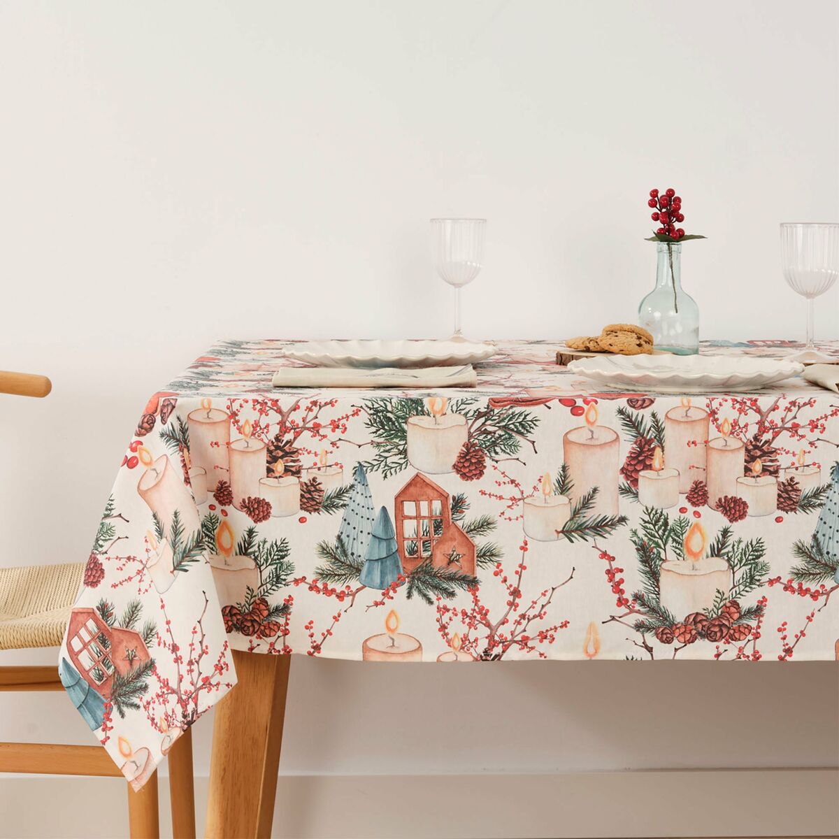 Fläckresistent bordsduk i harts Belum Christmas Multicolour 250 x 150 cm