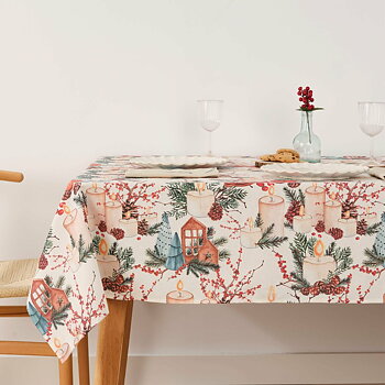 Fläckresistent bordsduk i harts Belum Christmas Multicolour 250 x 150 cm