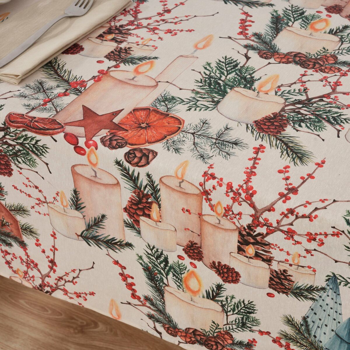Fläckresistent bordsduk i harts Belum Christmas Multicolour 250 x 150 cm - 5