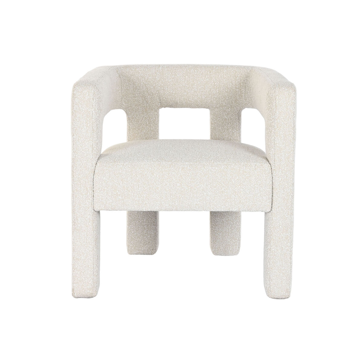 Fåtölj Home ESPRIT Vit Polyester Trä 67 X 61,5 X 67,5 CM - 2