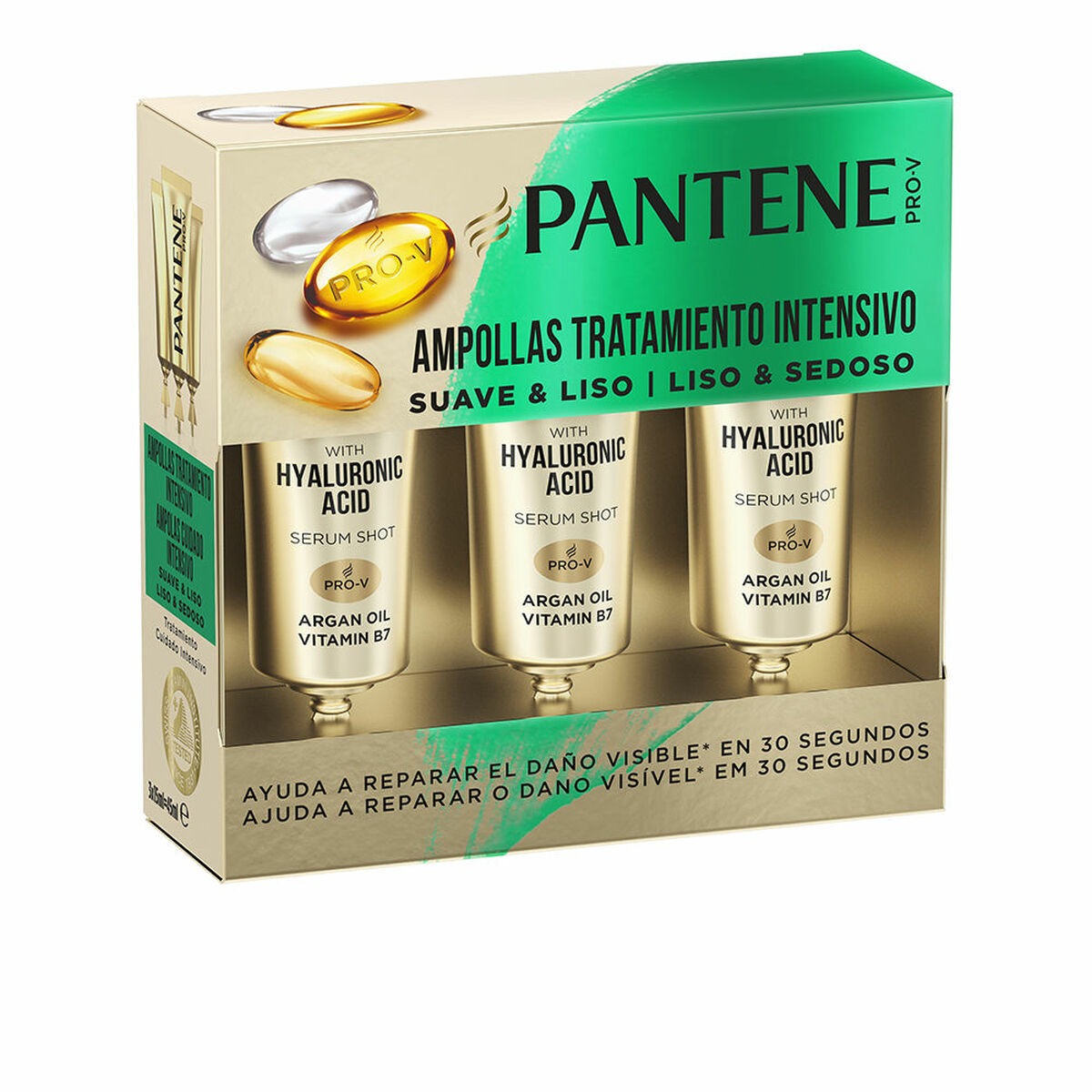 Mjukgörande hårbehandling Pantene 30 seconds 15 ml 3 x 15 ml Ampuller