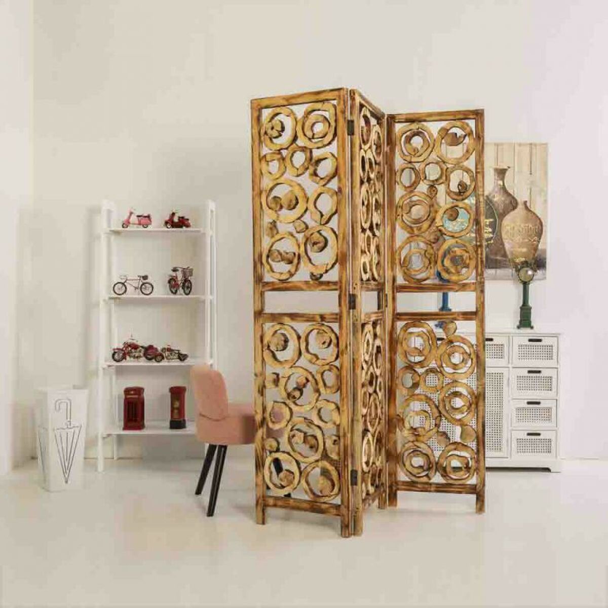Paraplyställ Alexandra House Living Kräm 20 x 50 x 20 cm - 3