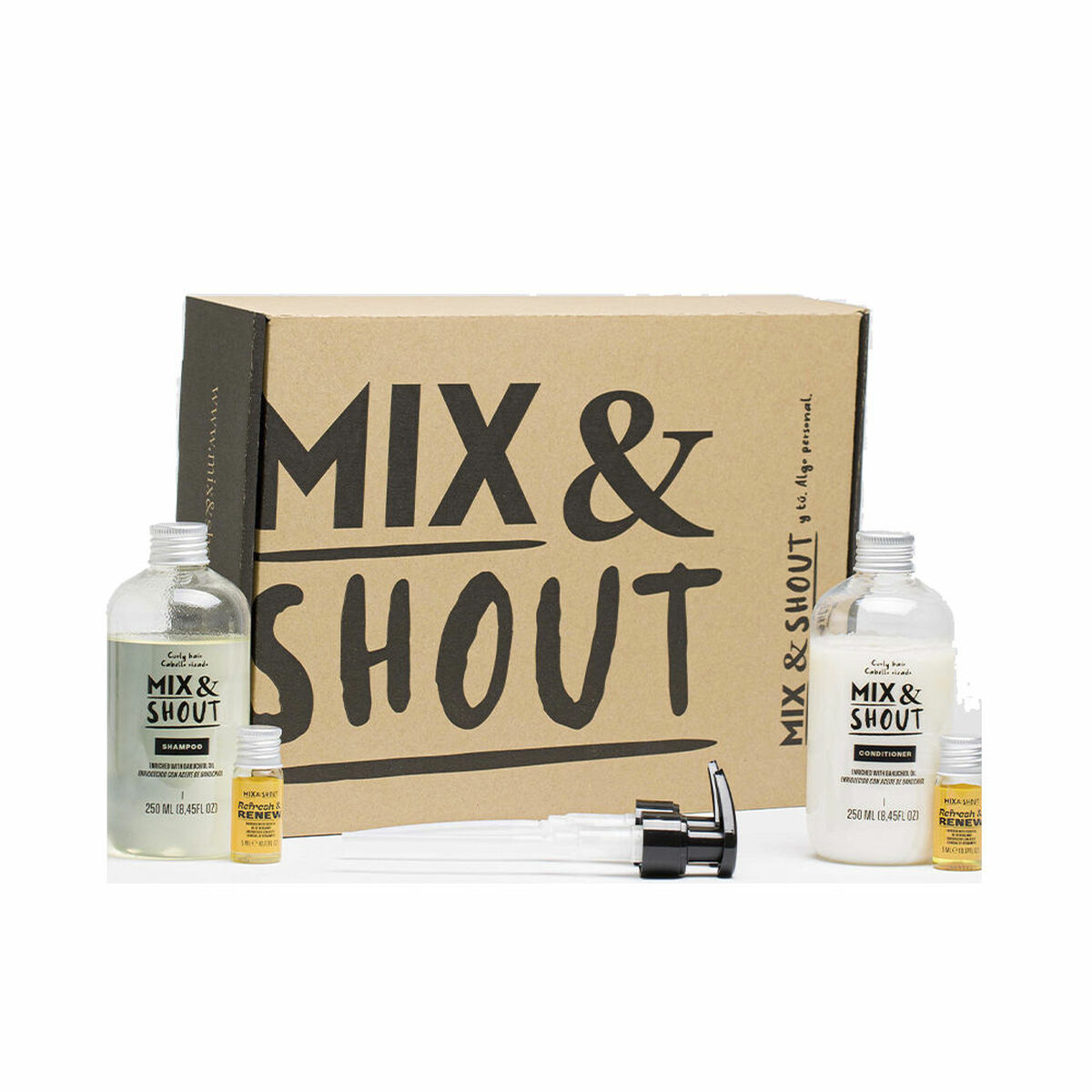Schampo Mix & Shout Rutina Rizado Reparador Lote Lockigt hår 4 Delar
