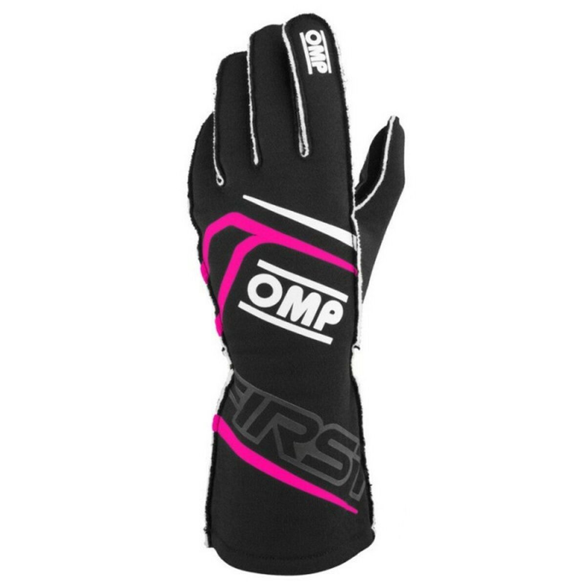 Karting Gloves OMP MY2025 Svart Fuchsia FIA 8856-2018 - 2