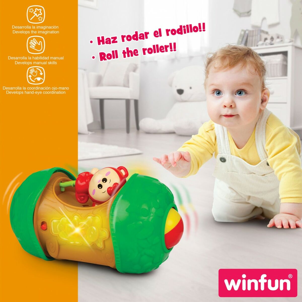 Interaktiv leksak för småbarn Winfun Apa 11,5 x 20,5 x 11,5 cm (6 antal) - 12