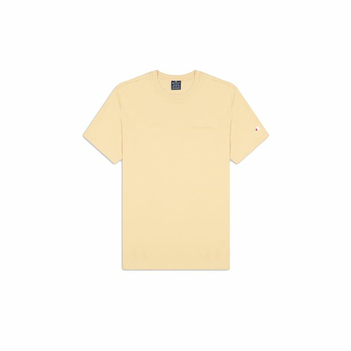 T-shirt med kortärm Herr Champion Crewneck Beige
