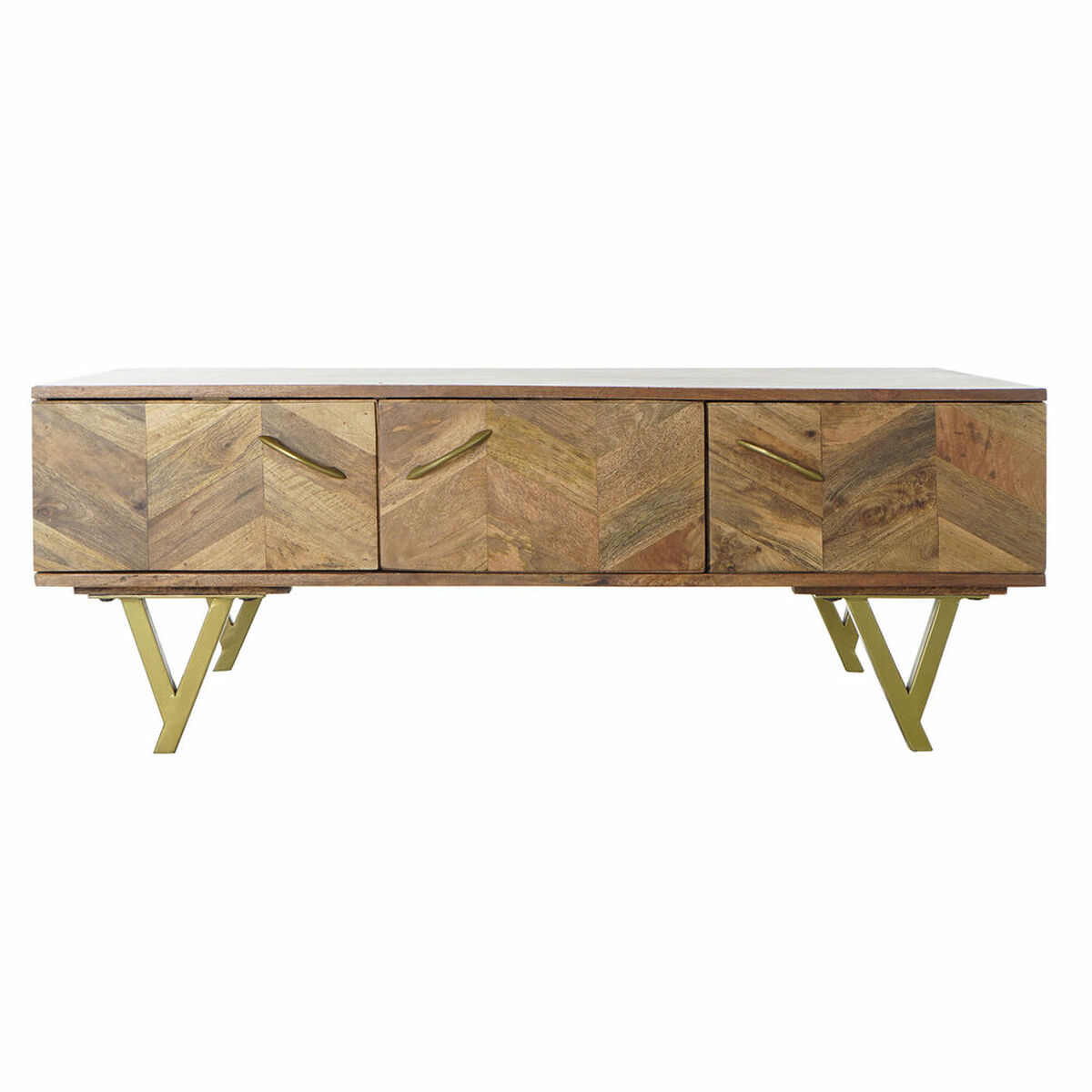 Soffbord DKD Home Decor Metall Mangoträ (120 x 60,5 x 46 cm) - 12