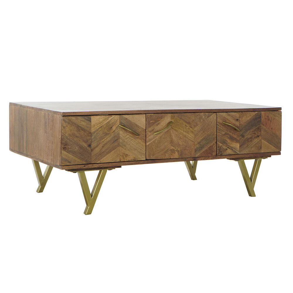 Soffbord DKD Home Decor Metall Mangoträ (120 x 60,5 x 46 cm) - 8