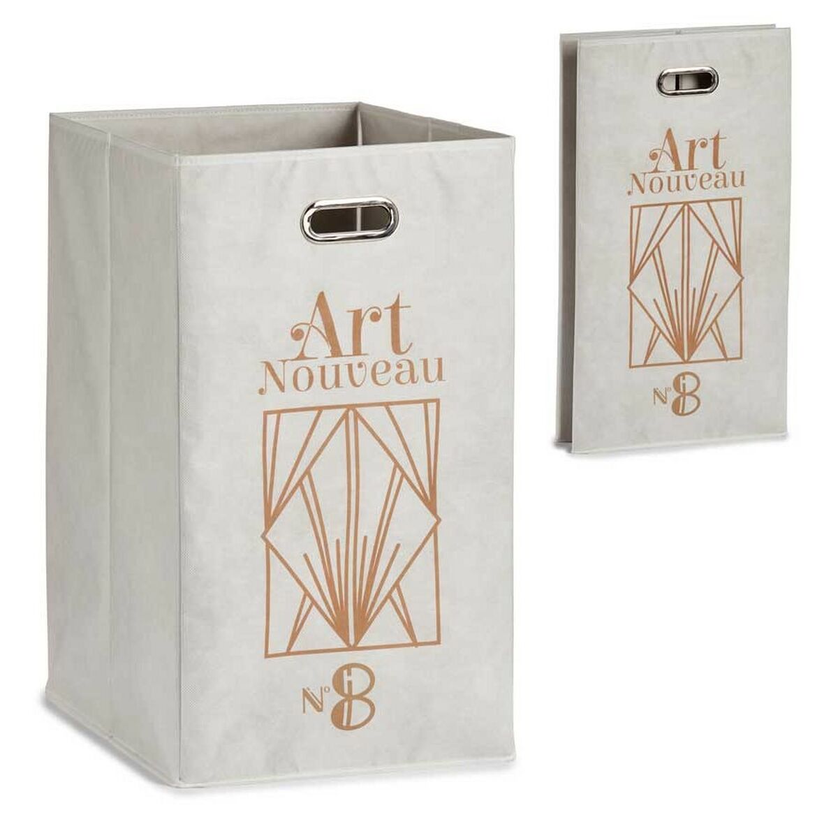 Korg Berilo Art Nouveau Vit Gyllene Papp 60 L 35 x 57 x 35 cm (12 antal) - 5