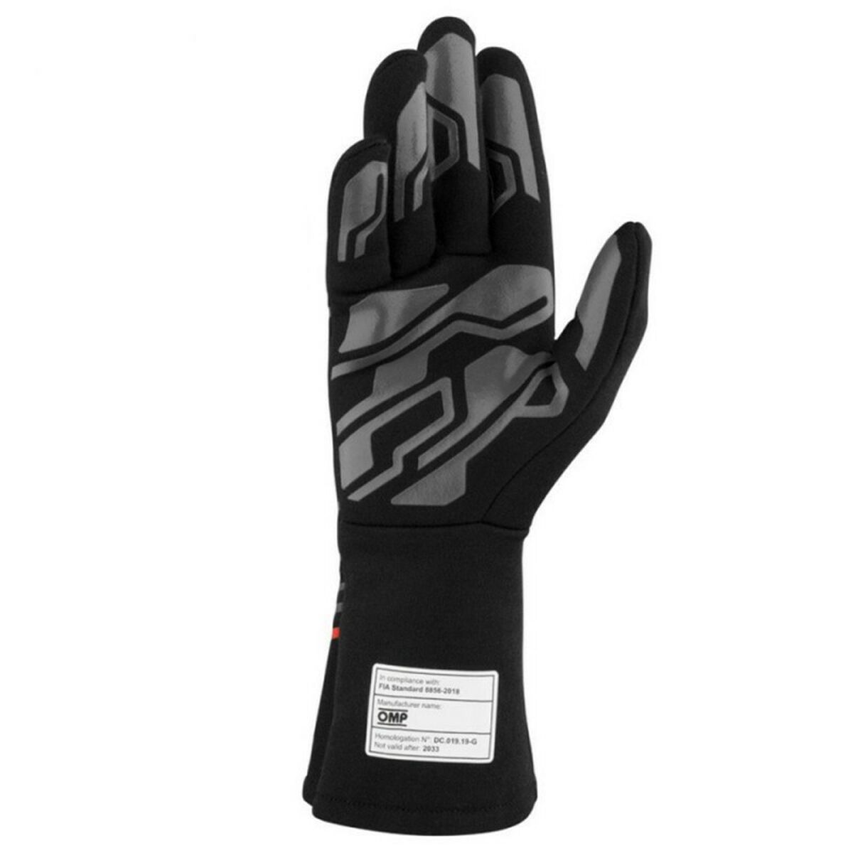 Karting Gloves OMP MY2025 Svart Röd FIA 8856-2018 - 3