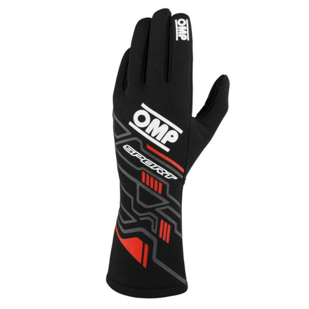 Karting Gloves OMP MY2025 Svart Röd FIA 8856-2018 - 2