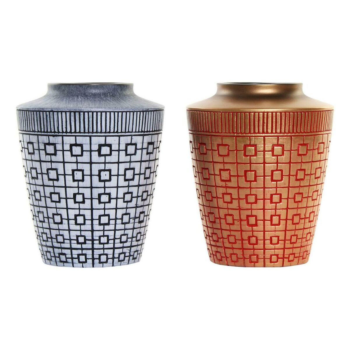 Vas DKD Home Decor 8424001822065 Blå Röd Harts Gyllene Orientalisk 17 x 17 x 20 cm (2 antal) - 7