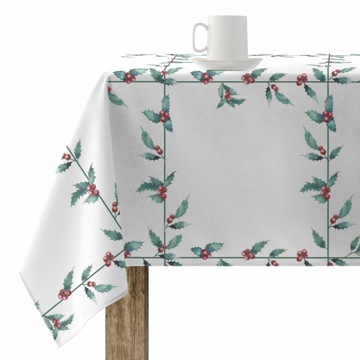 Fläckresistent bordsduk i harts Belum White Christmas Multicolour 300 x 150 cm