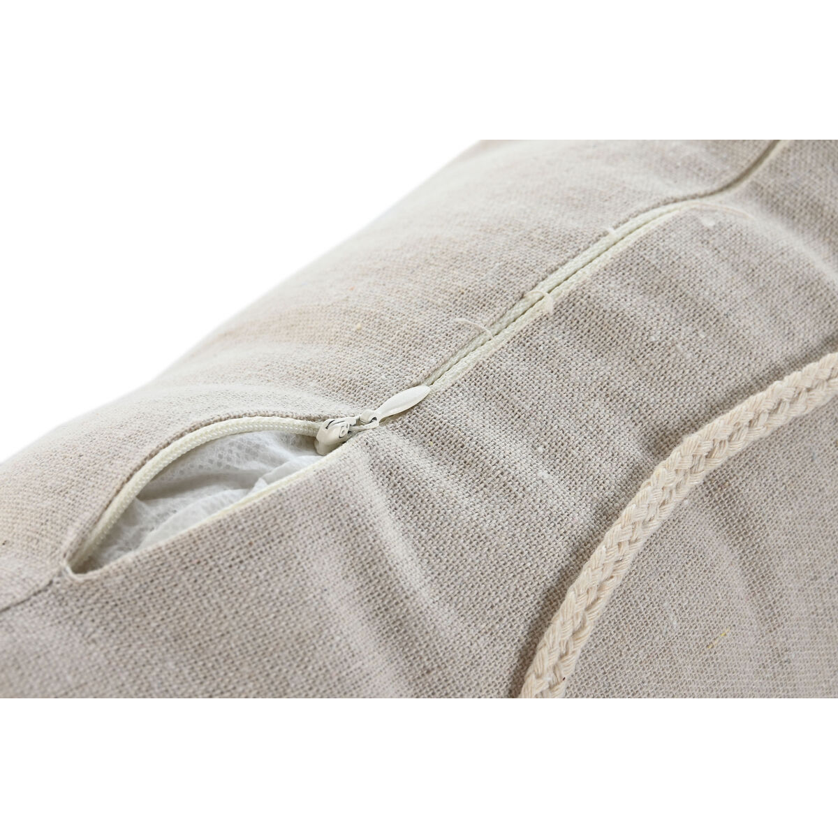Kudde Home ESPRIT Vit Beige Boho 50 x 30 cm - 5