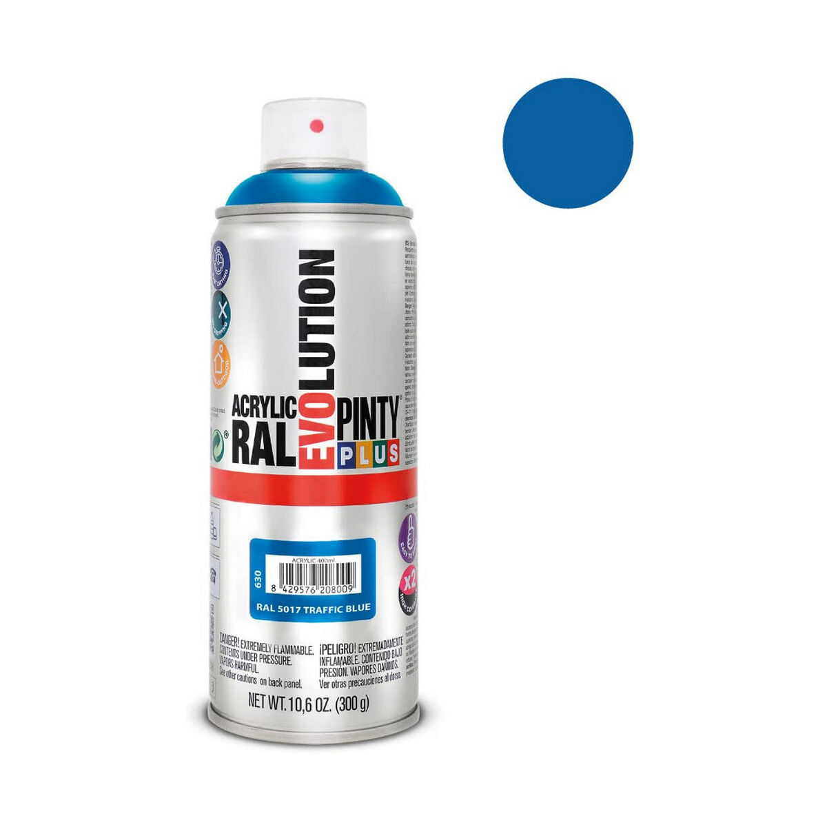 Sprejfärg Pintyplus Evolution RAL 5017 400 ml Traffic Blue - 2