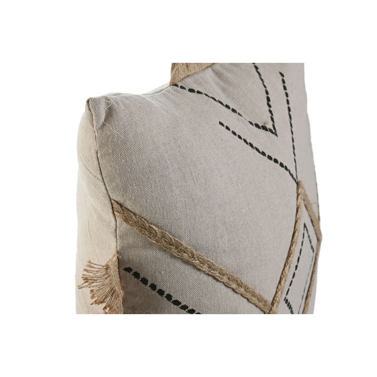 Kudde Home ESPRIT Beige Naturell Boho 45 x 45 cm - 2