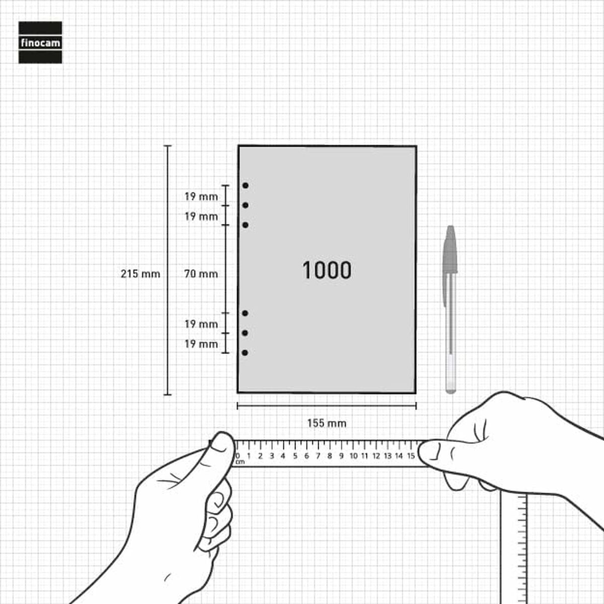 Påfyllning av agenda Finocam  OPEN R1093 2026 15,5 x 21,5 cm - 3