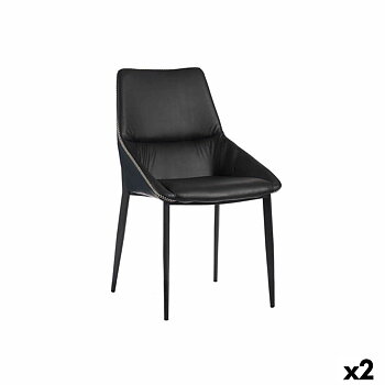 Fåtölj Gift Decor Blå Svart 50 x 87 x 61 cm Flätning (2 antal)