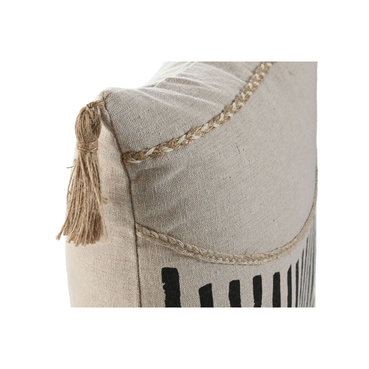 Kudde Home ESPRIT Svart Beige Boho 45 x 45 cm - 2