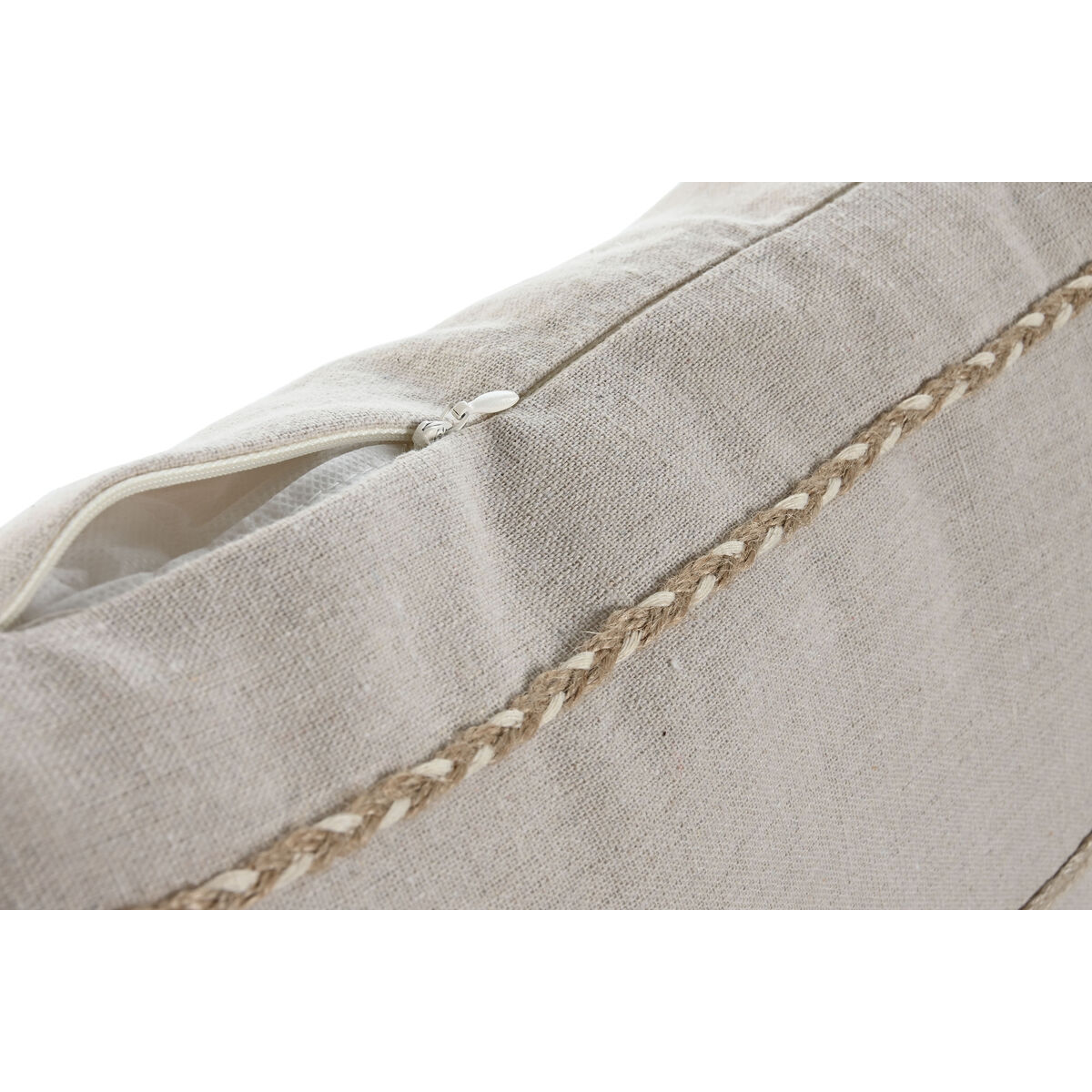 Kudde Home ESPRIT Svart Beige Boho 45 x 45 cm - 4