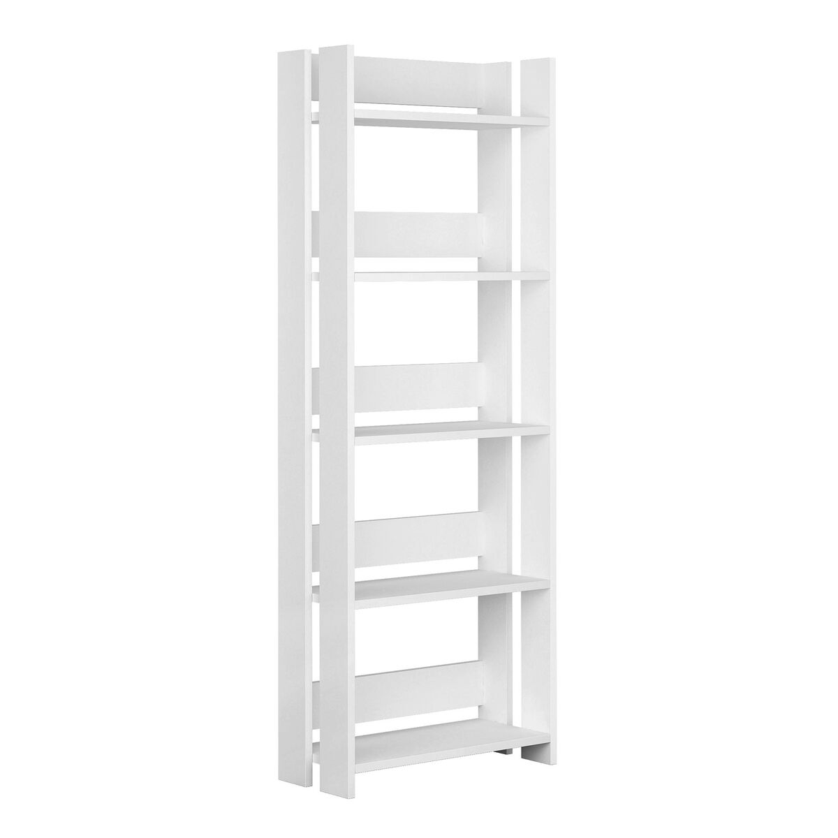 Bokhandel Alexandra House Living Vit Trä MDP 57 x 155 x 25 cm 5 Hyllor