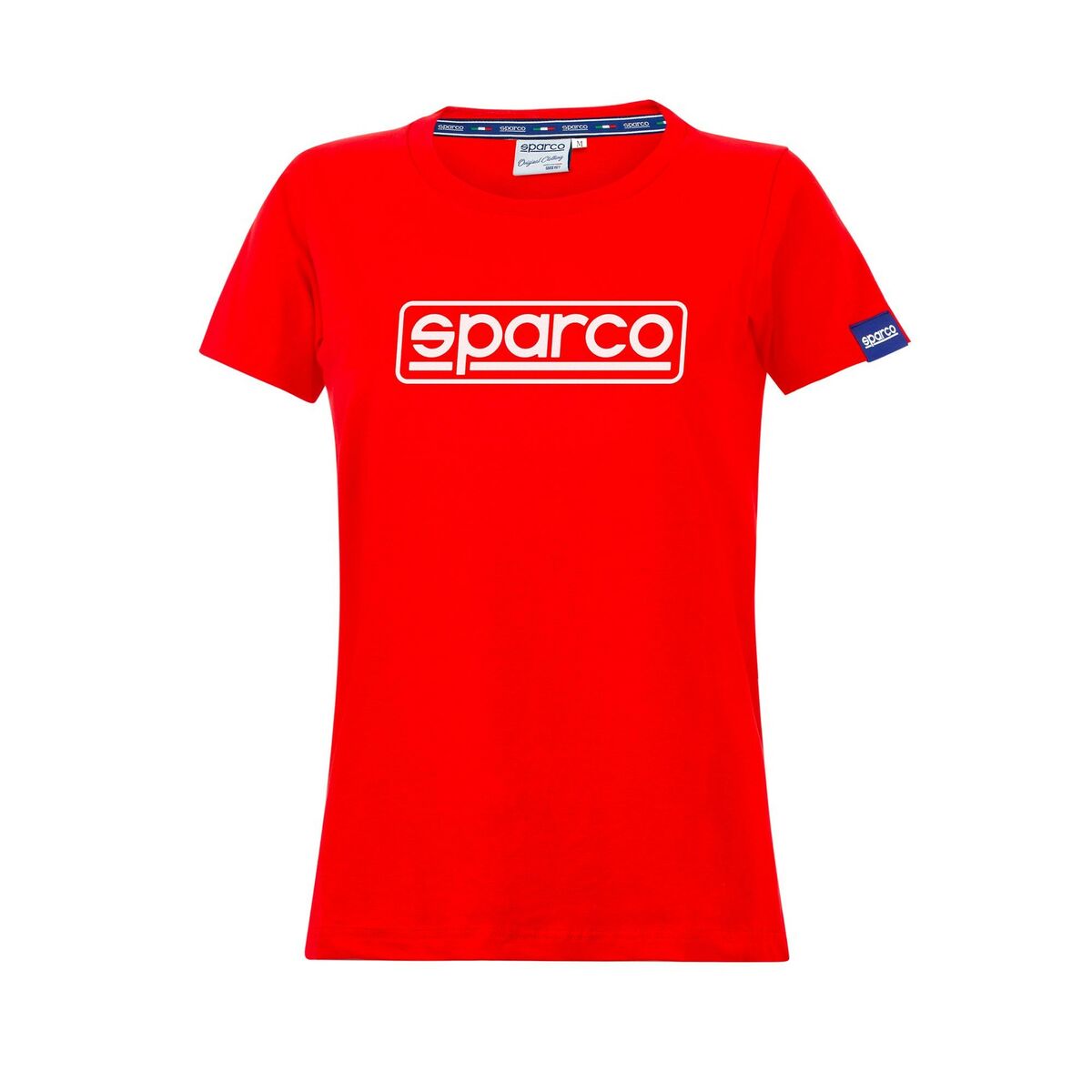 T-shirt med kortärm Dam Sparco LADY FRAME Röd (L)
