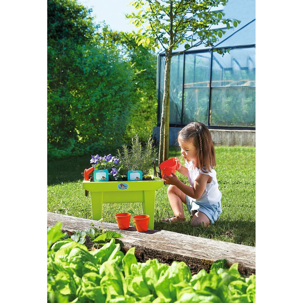 Kit med verktygssats för trädgårdsarbete Ecoiffier The garnished planter - 4290 - 4
